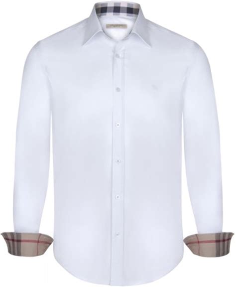 white burberry shirt men's|burberry men's long sleeve shirt.